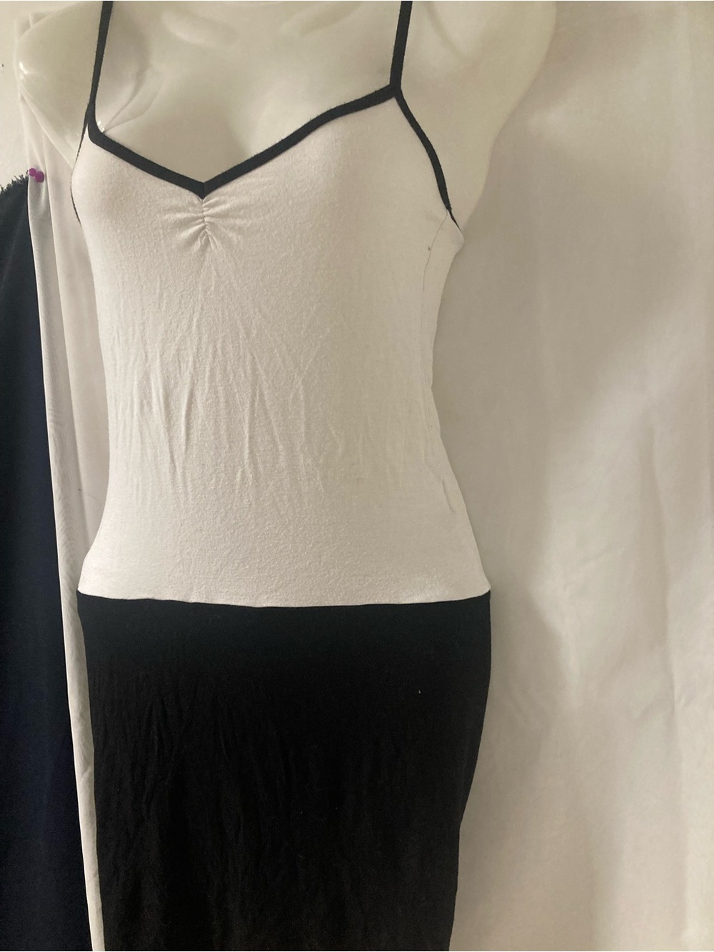 Black Strapless Tie-Front Women's Top